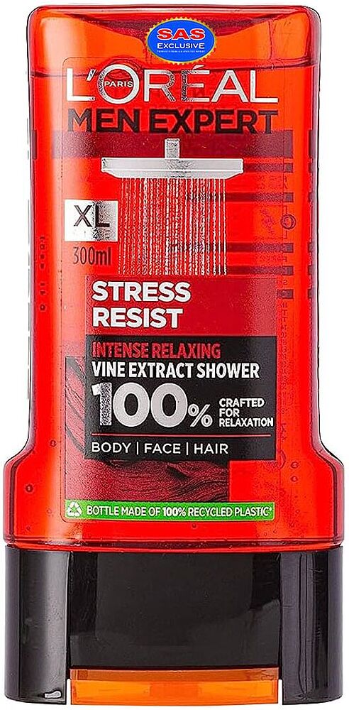 Shower gel "LOreal Men Expert Stress Resist" 300ml
