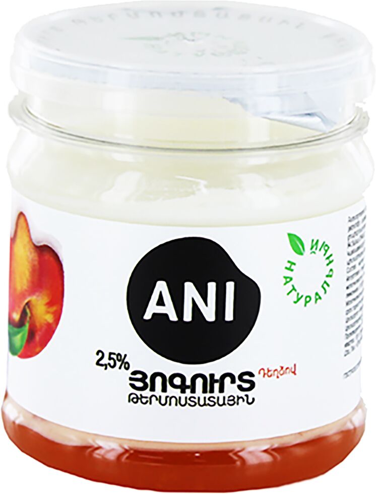Thermostatic yoghurt with peach "Ani" 165g richness 2.5% 