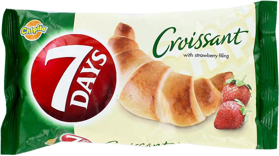 Croissant with strawberry filling "7days" 65g 