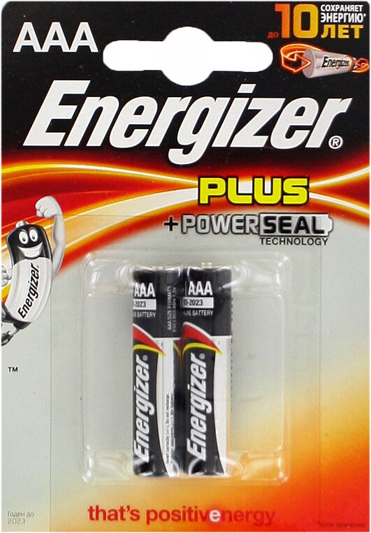 Элемент питания "Energizer Plus Power Seal AAA" 2шт