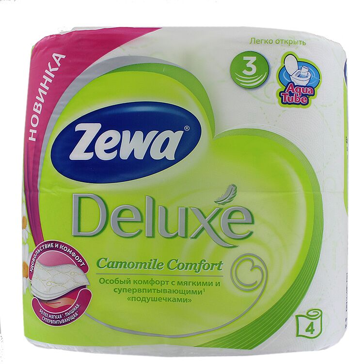 Туалетная бумага "Zewa Deluxe"  4шт