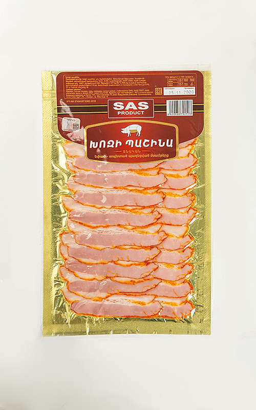 Pork sliced brisket "SAS Product" 100g