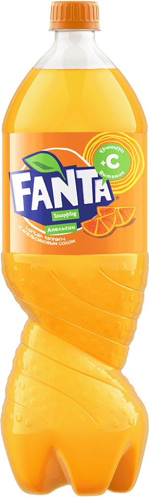 Refreshing carbonated drink "Fanta Orange" 1.5l Orange