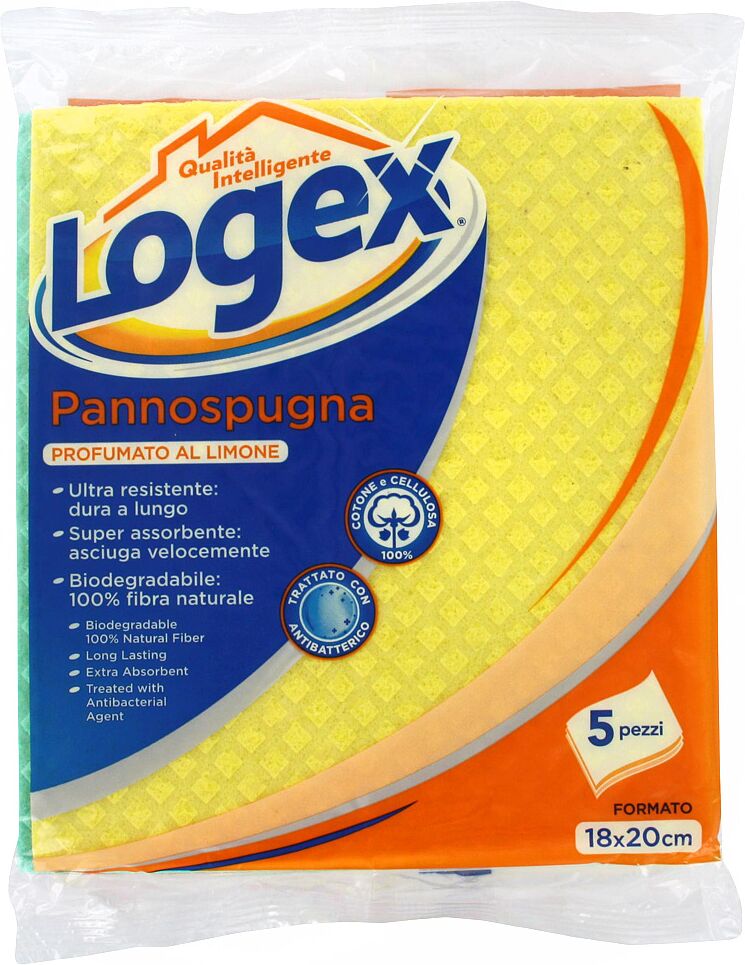 Housekeeping sponge cloth "Sisma Logex" 5pcs