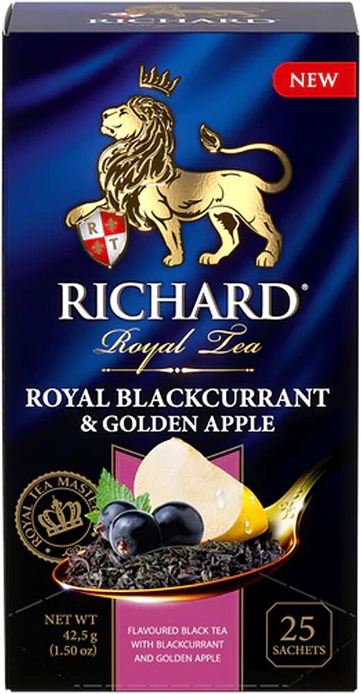 Чай черный "Richard Royal Blackcurrant & Golden Apple" 25*1.5г