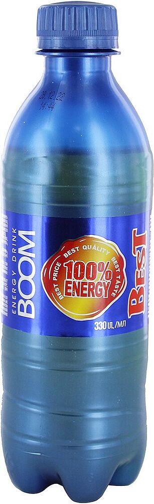 Carbonated energy drink "Boom Best" 330ml
