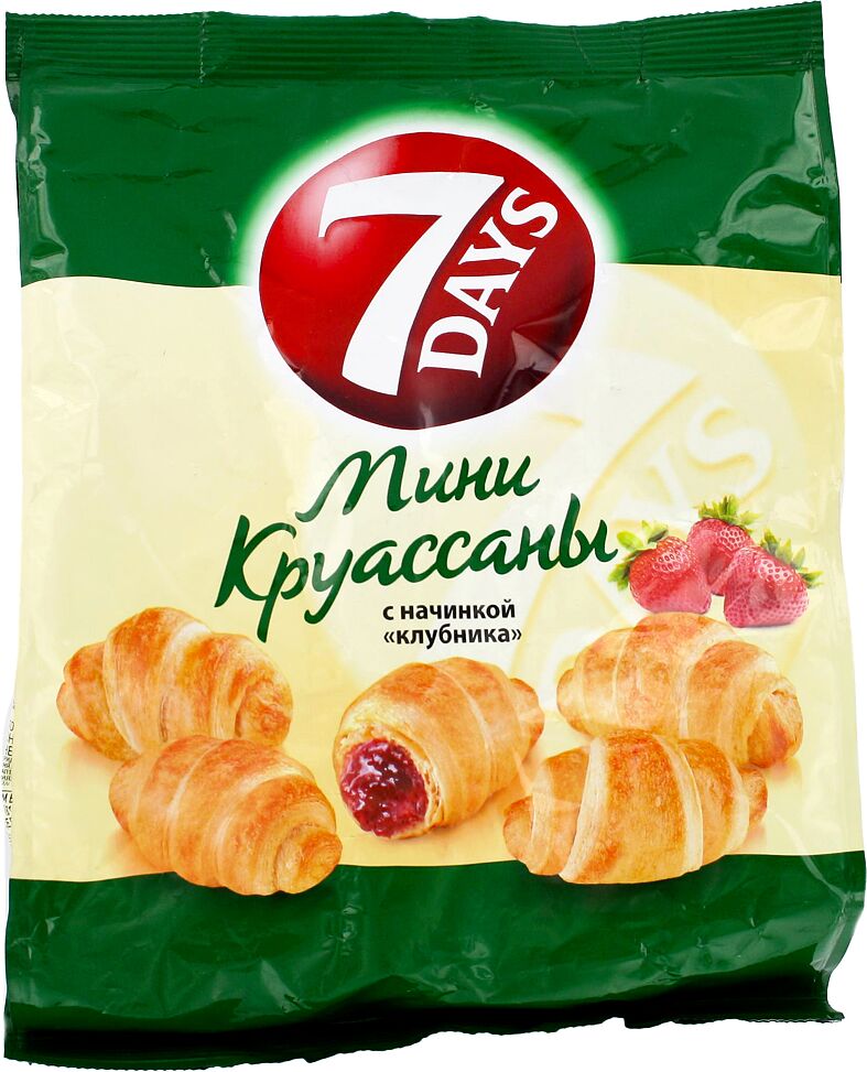 Minni croissant with strawberry filling "7 Days" 200g 