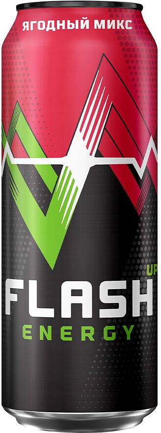 Energy carbonated drink "Flash Up" 0.45l Berry

