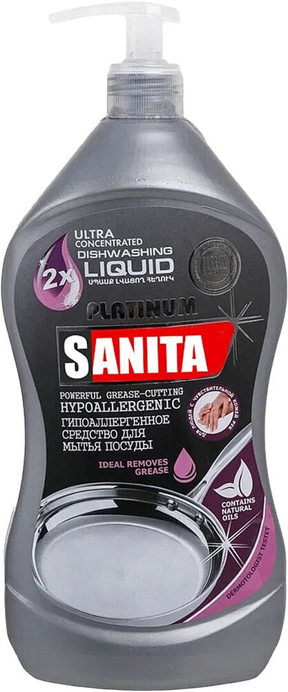 Dishwashing liquid "Sanita Platinum" 1000ml
