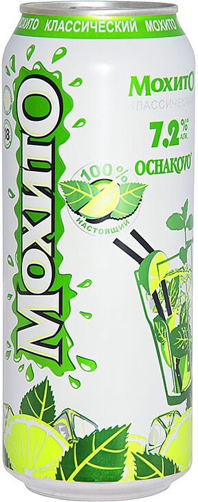 Carbonated light alcohol cocktail "Ochakovo Mojito" 0.5l 