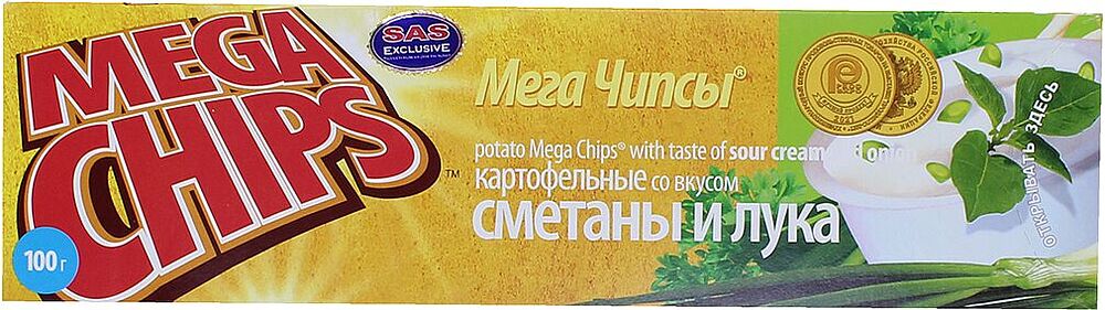 Chips "Mega Chips" 100g Sour cream & Onion 