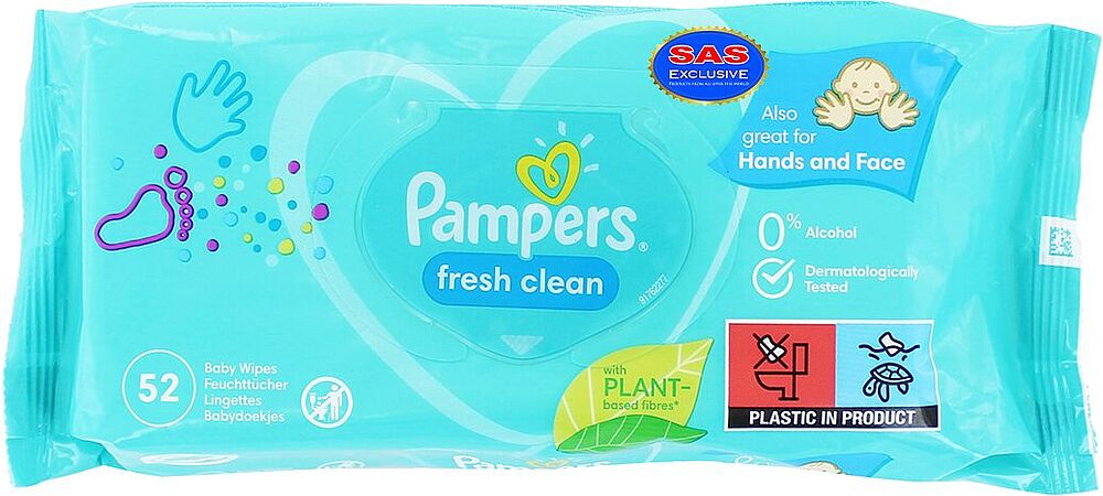 Baby wet wipes "Pampers" 52 pcs.