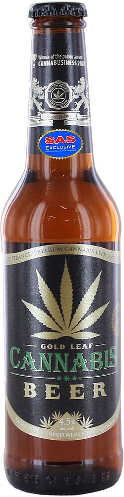 Пиво "Cannabis Gold Leaf" 0.33л