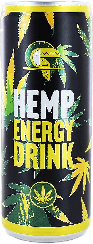 Energy carbonated drink "Hemp" 250ml