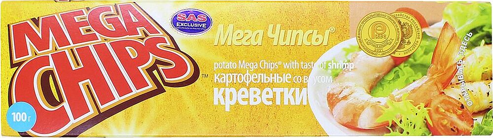 Чипсы "Mega Chips" 100г Креветка