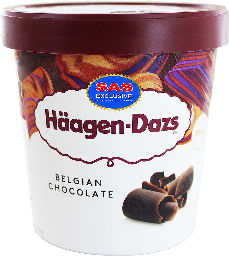 Պաղպաղակ շոկոլադե «Häagen-Dazs Belgian Chocolate» 400գ