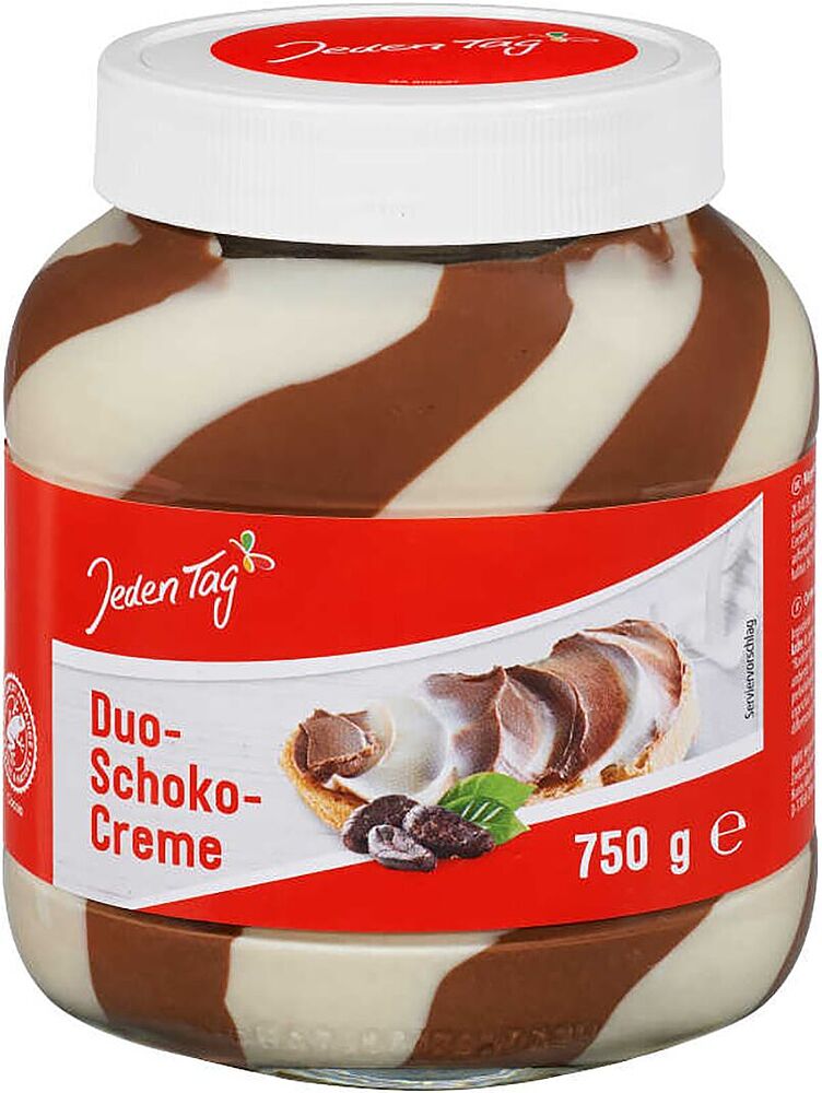Шоколадно-ванильный крем "Jeden Tag" 750г