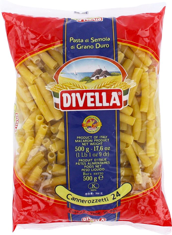 Pasta ''Divella Cannerozzetti № 24" 500g