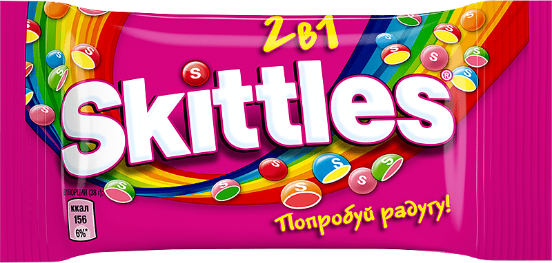 Драже "Skittles 2 in 1" 38г 