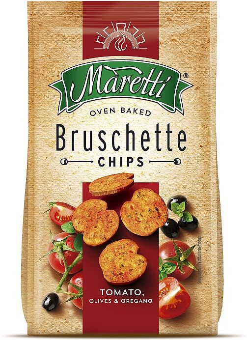 Crackers-bruschette "Maretti" 70g Tomato, Olive & Oregano
