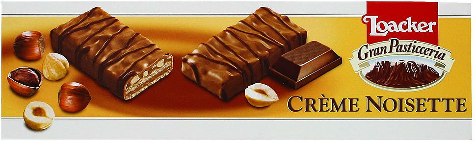 Վաֆլի` շոկոլադապատ «Loacker Gran Pasticceria» 100գ