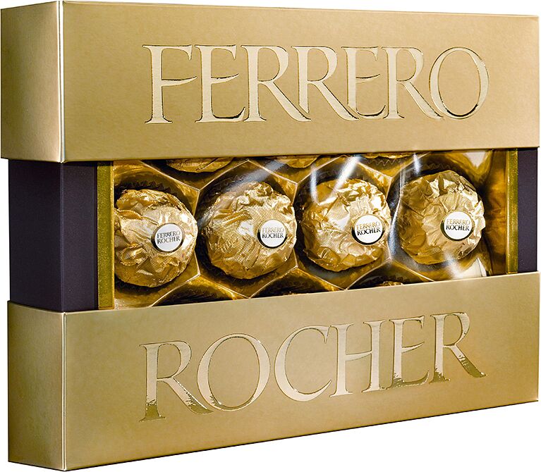 Շոկոլադե կոնֆետների հավաքածու «Ferrero Rocher» 125գ
