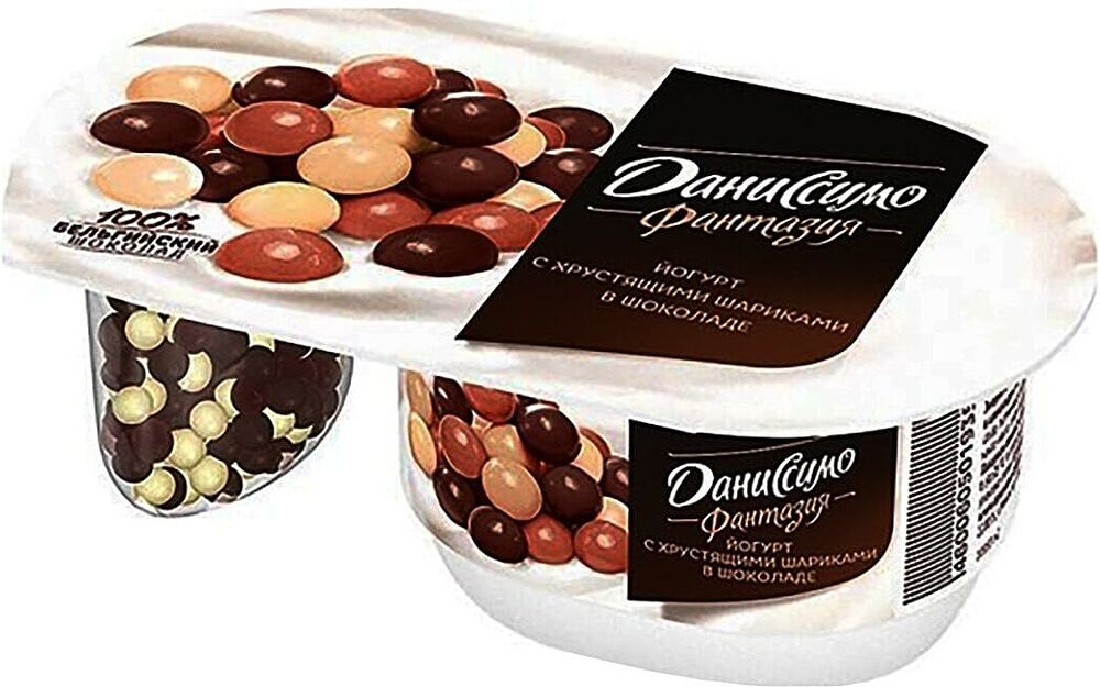 Йогурт с хрустящими шариками "Danone Даниссимо Фантазия" 105г, жирность: 6.9%