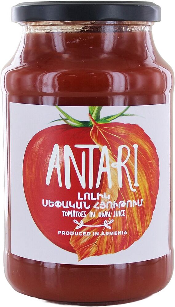 Tomatoes in own juice "Antari" 930g
