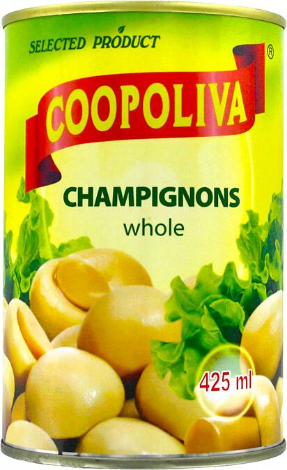 Marinated whole champignons "Coopoliva" 400g