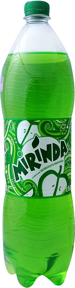 Refreshing carbonated drink "Mirinda" 1.5l Apple