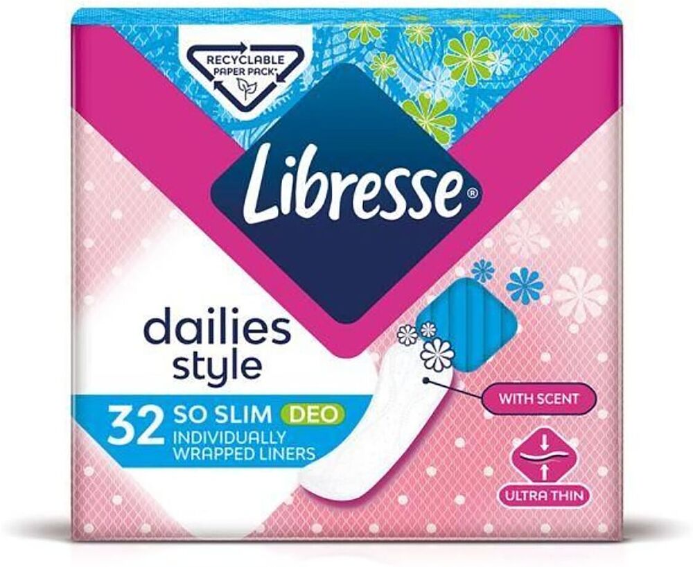 Ежедневные прокладки "Libresse Ultra Thin" 32 шт