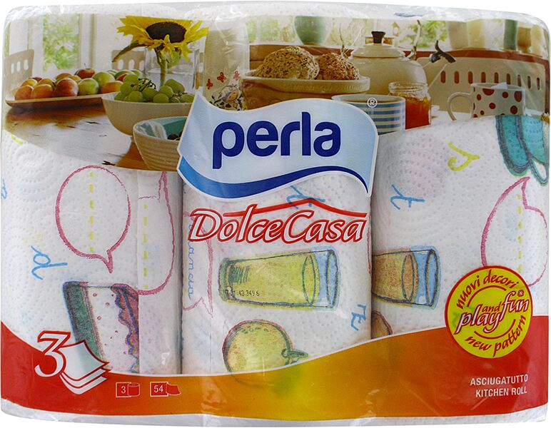 Бумажное полотенце "Perla Dolce Casa" 3шт.